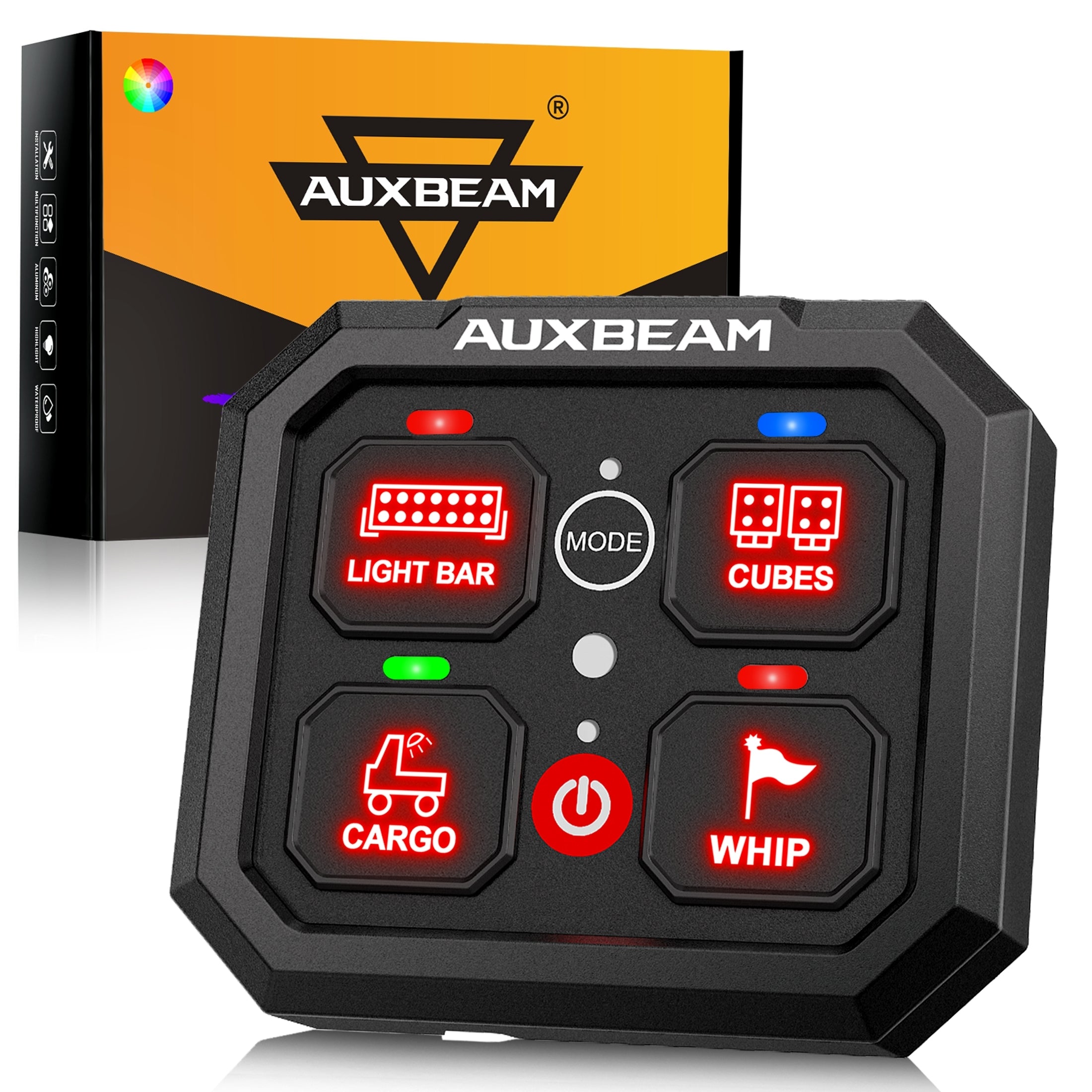 Panel de switches RGB Auxbeam para control de luces — Semage Group