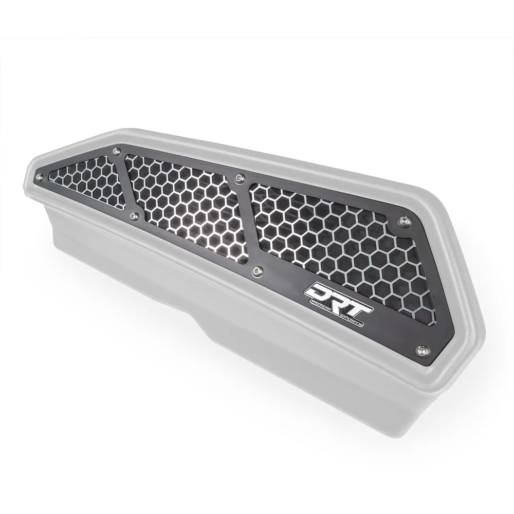 Set de Cubiertas de Rejillas de Toma de Aire, Negro / Raw DRT — Kawasaki Teryx KRX 1000 — Semage Group