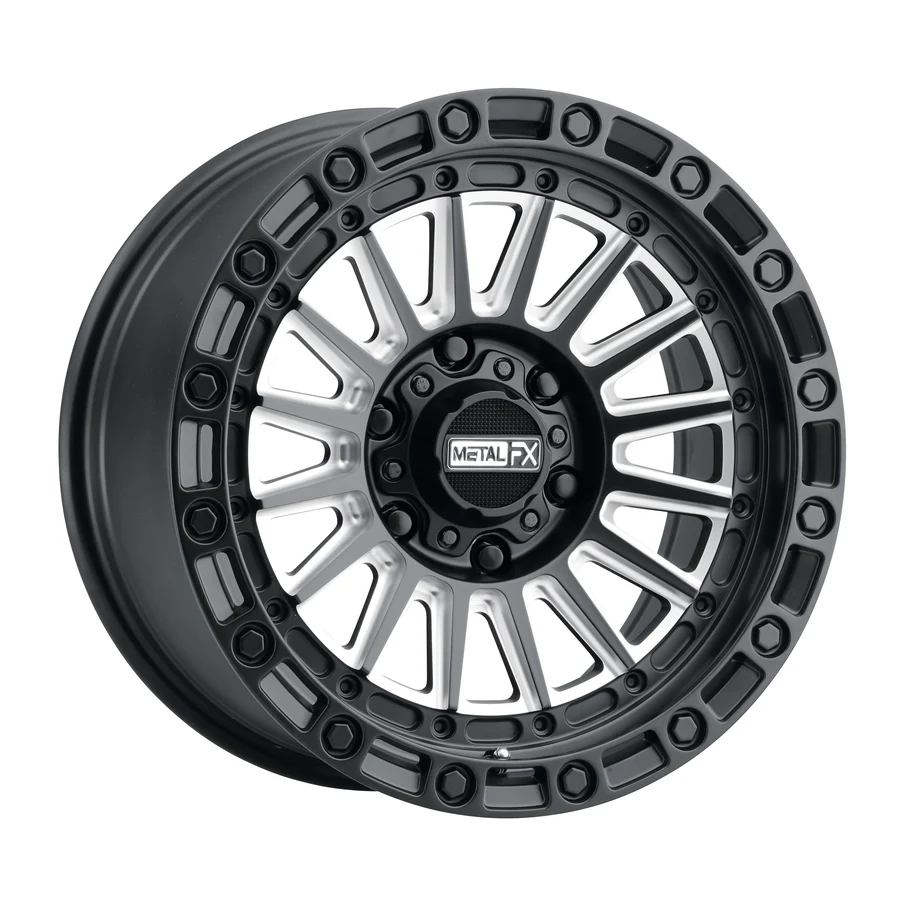 Metal FX Rogue 17x8.5 6x139.7 Satin Black Contrast Cut — Semage Group