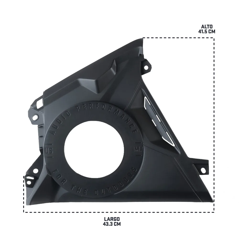 Panel para bocinas de 6.5" - 8" en tablero para Maverick R Motosound - Semage Group (foto 8)