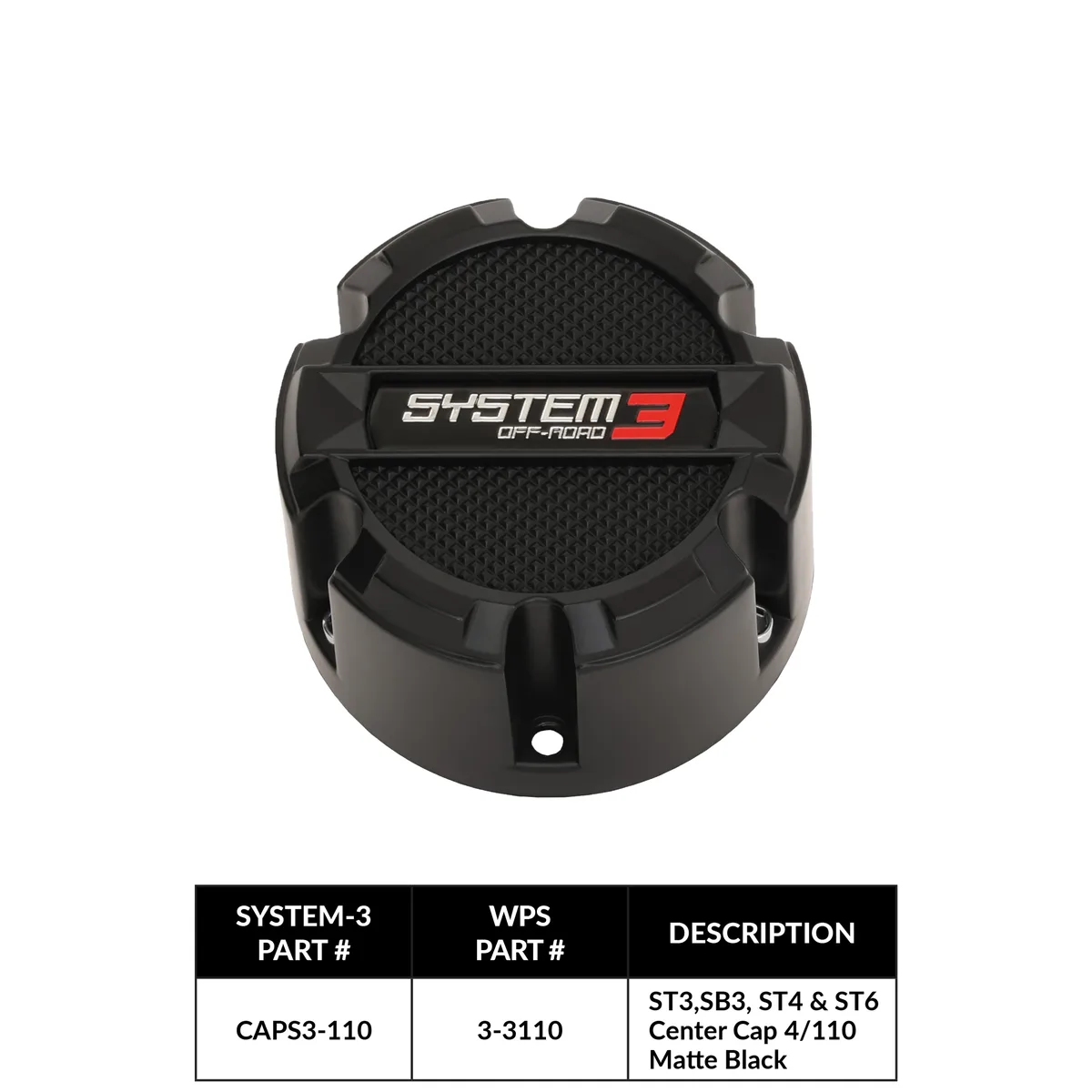 Tapa Central System 3 Off-Road (CAPS3-110) - Semage Group