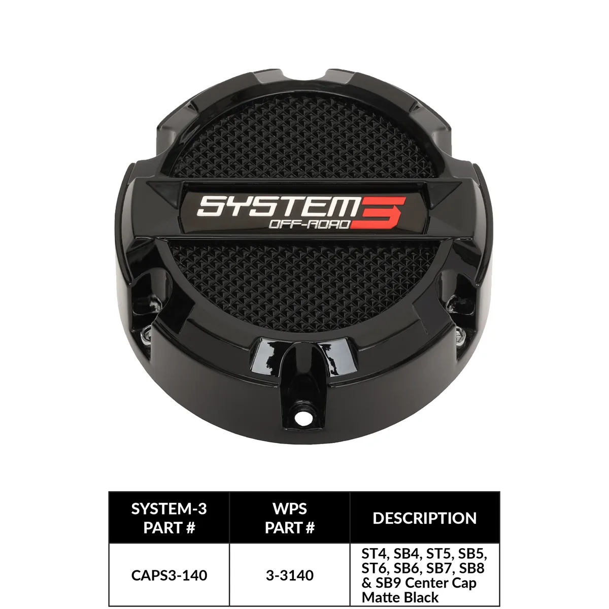 Tapa Central System 3 Off-Road (CAPS3-140) - Semage Group