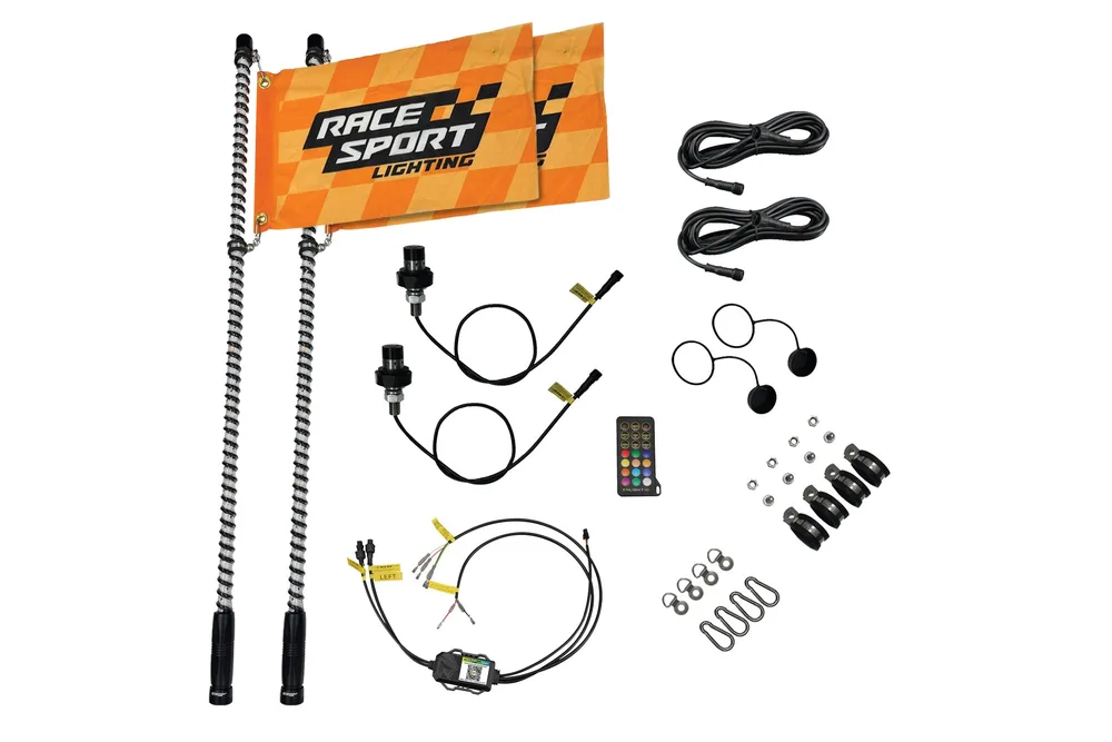 Luces Látigo LED RGBW COLORTRAIL de 4 pies (par) — Race Sport Lighting - Semage Group