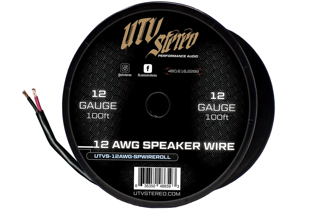 Rollo de Cable de Bocina 12 AWG (12 pies) UTV Stereo - Semage Group