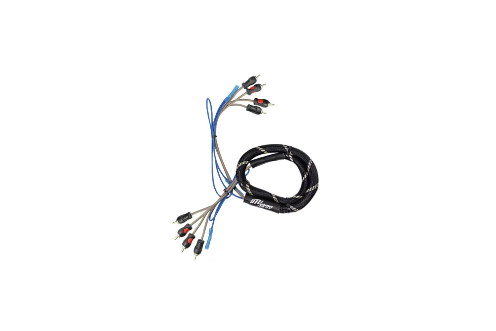 Arnés RCA de 4 Canales: Delantero, Subwoofer y Control Remoto UTV Stereo - Semage Group