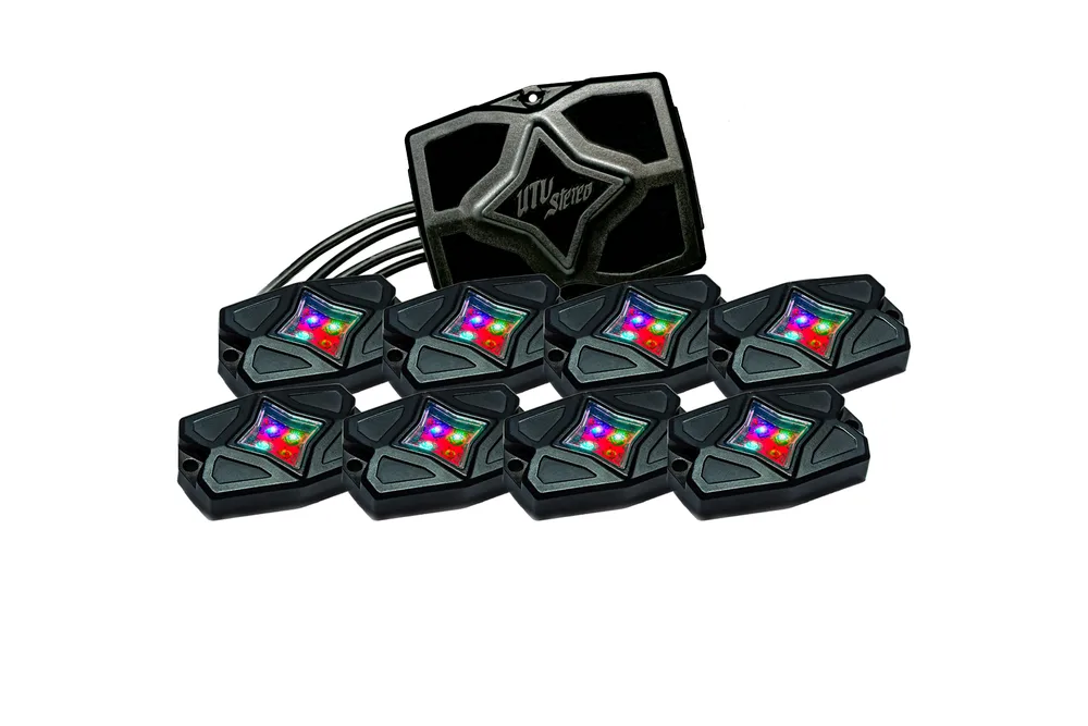 Kit de Luces de Roca RGBW (8 piezas) UTV Stereo - Semage Group